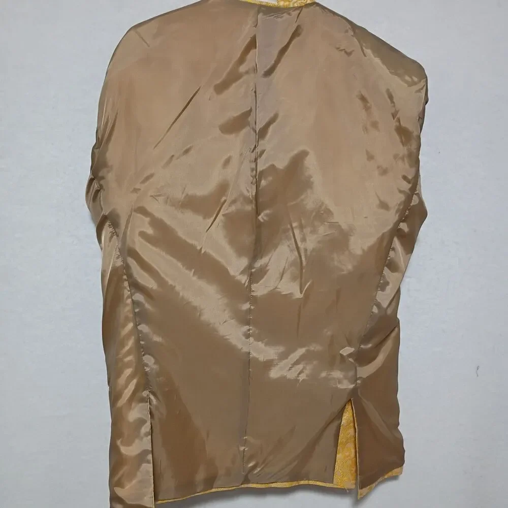 Jean Louis France Brocade Blazer Golden Yellow 48R